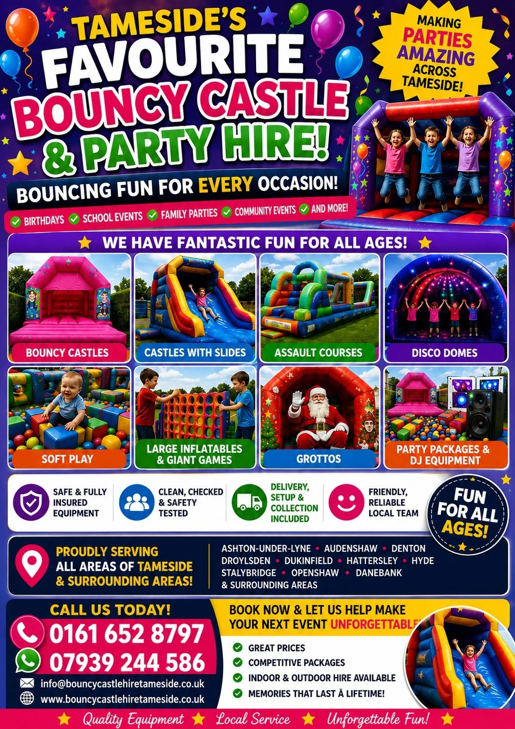 Jalmac Leisure, Bouncy Castle Hire & Soft Play Tameside, Ashton-under-lyne, Audenshaw