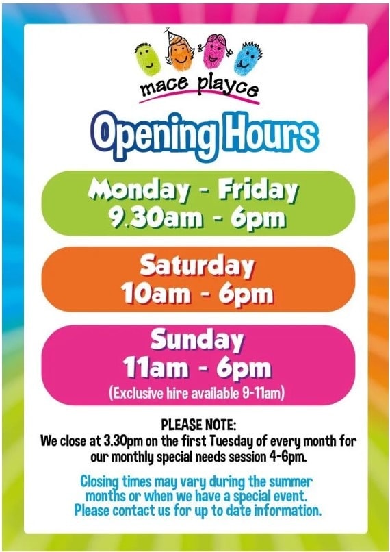 New Opening Hours - March 2023