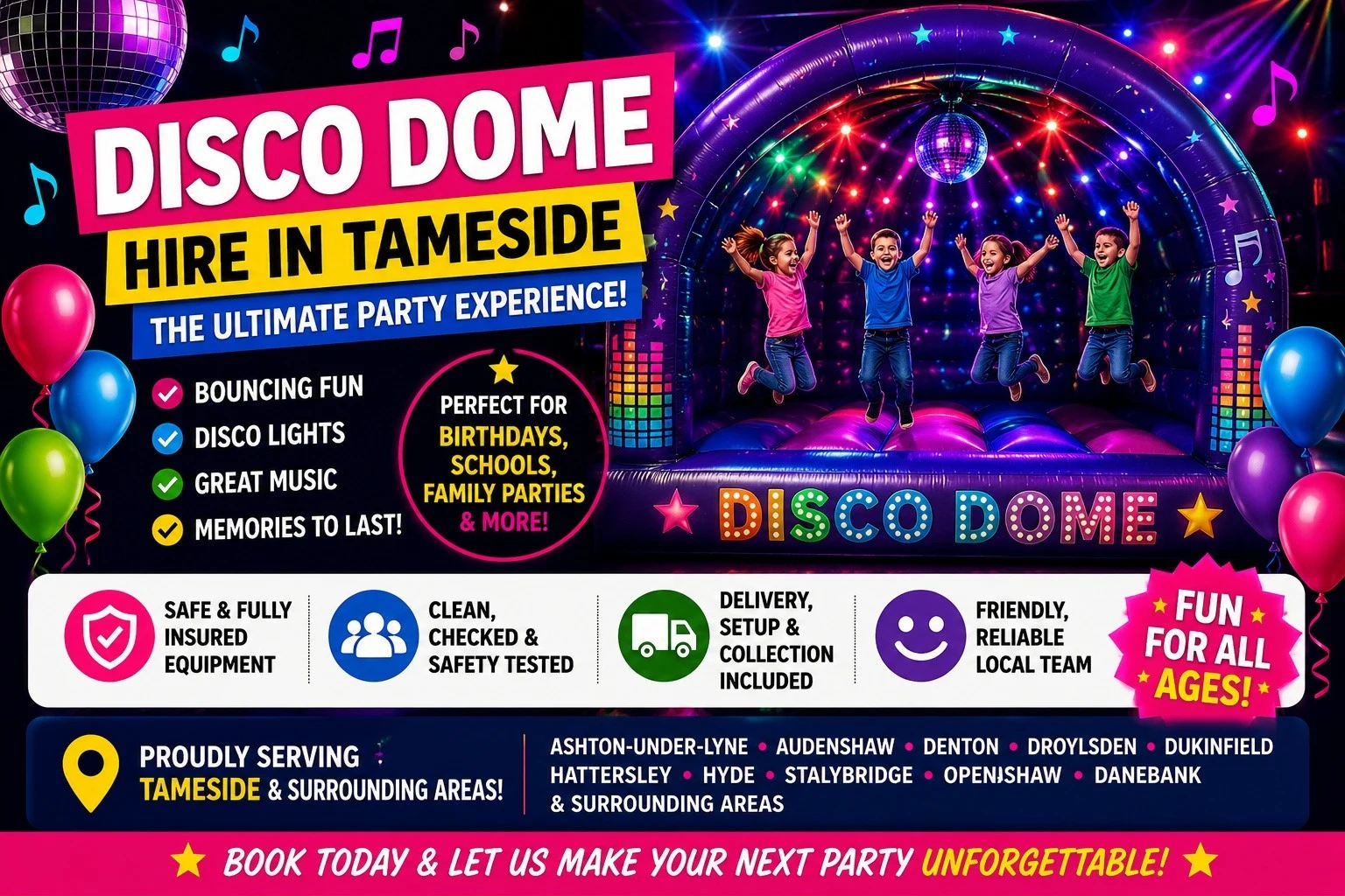 Why Disco Dome Hire in Tameside Can Turn a Children's Party Into a Mini Disco
