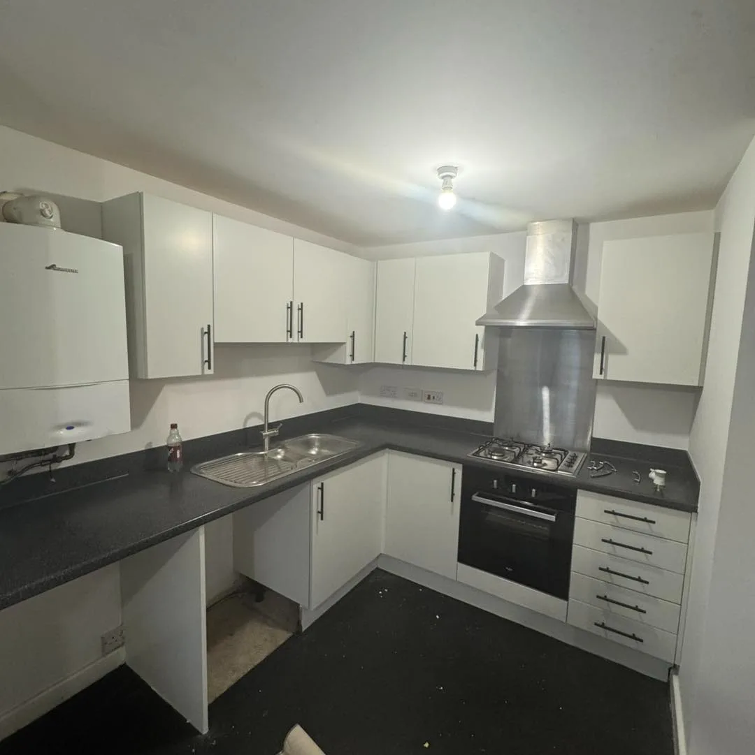 kitchen respray before and after - before