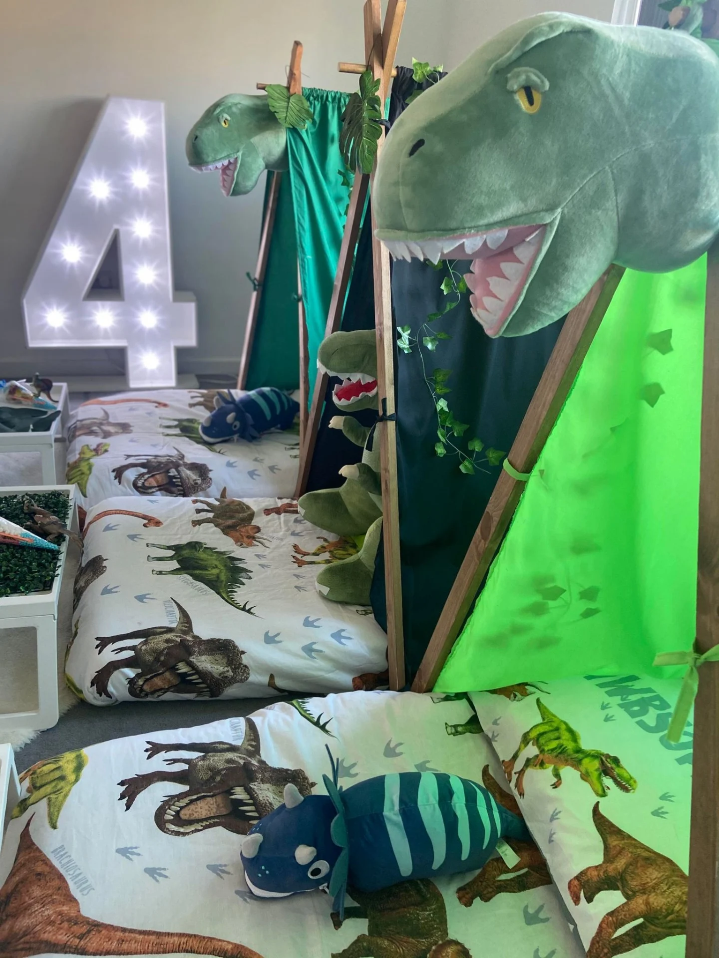 Dinosaur themed teepee tents to hire 