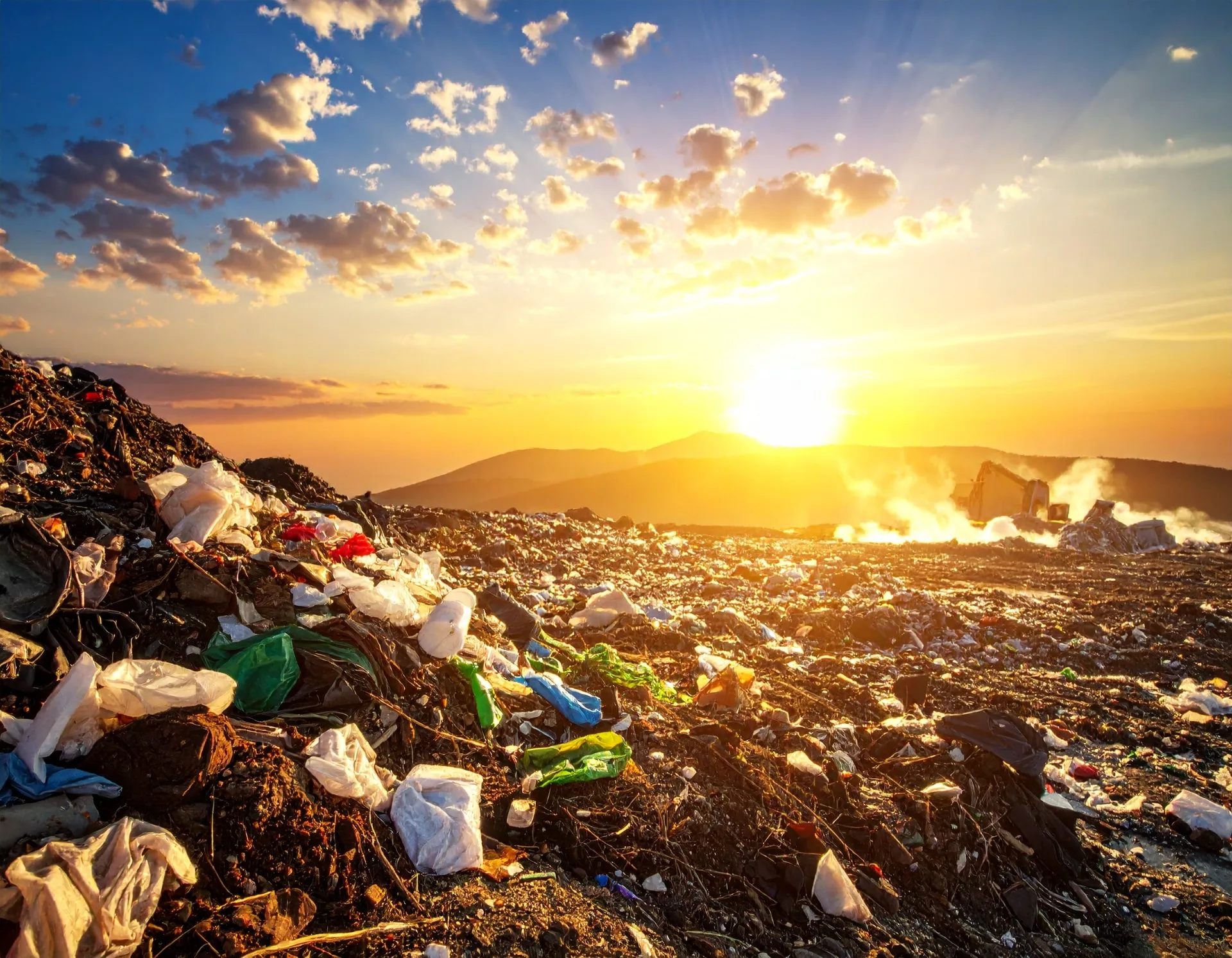 landfill for rubbish and waste