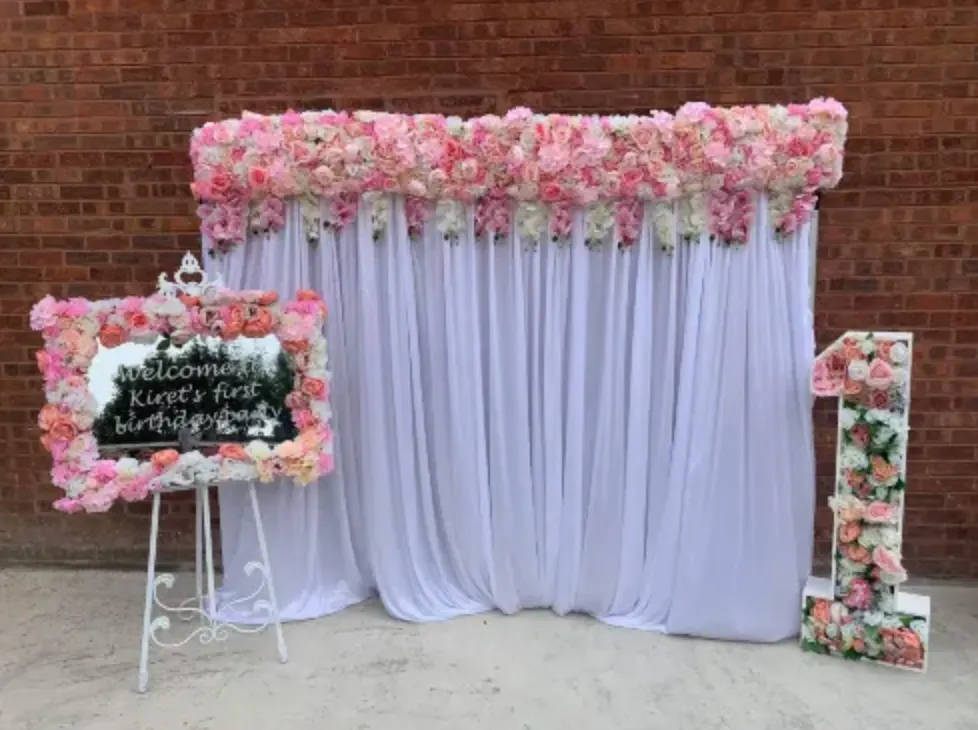 Flower Wall Hire for 1st Birthday