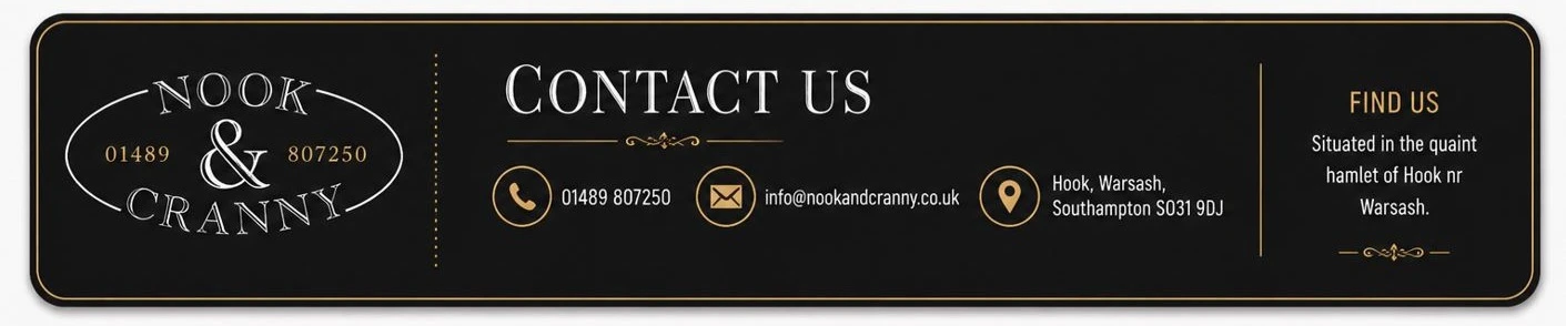 Nook And Cranny Restaurant And Bar Based at Hook, Warsash, Southampton