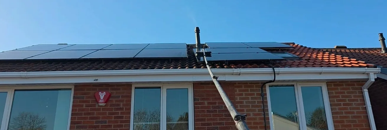 Professional Exterior full house cleaning Telford - before and after.