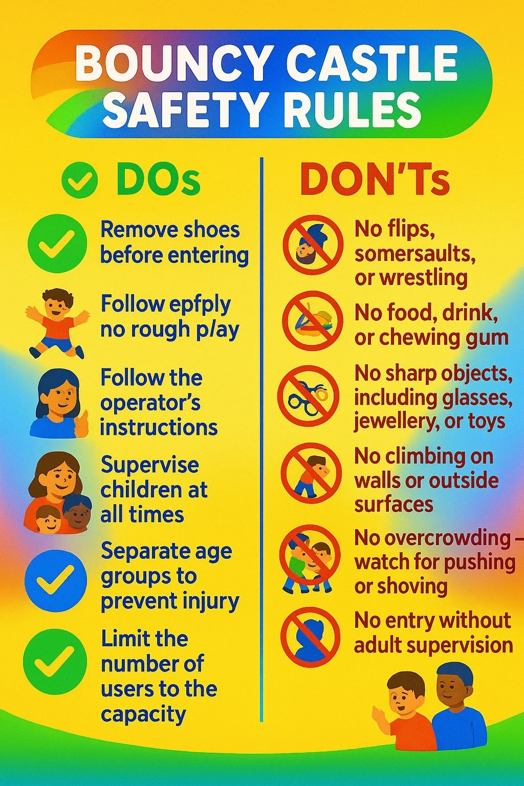 Bouncy Castle Safety Rules Bouncy Castle Safety Rules