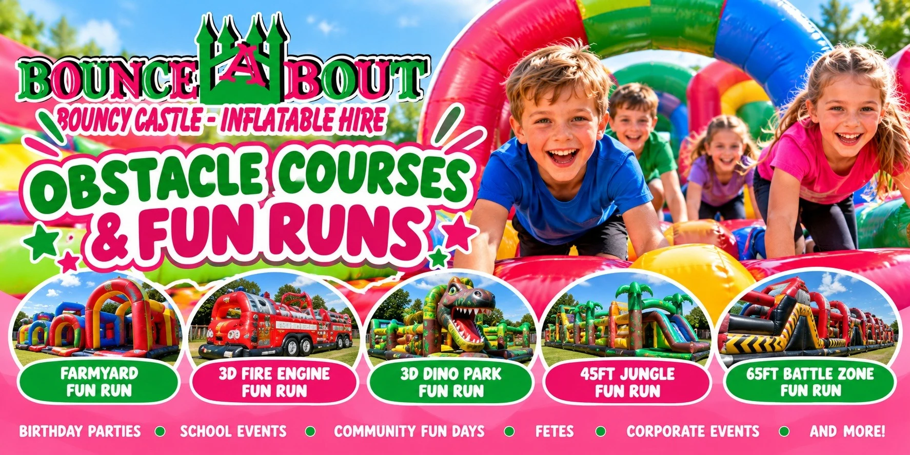 Why Obstacle Courses & Fun Runs Are Brilliant for Parties, Schools and Events
