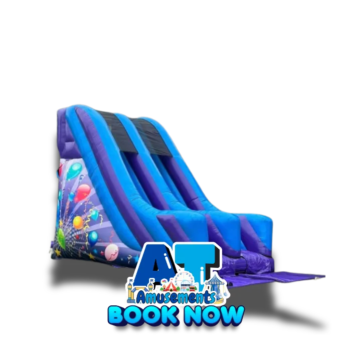 Inflatable Slide Purple And Blue Outdoor Or Indoor Slide
