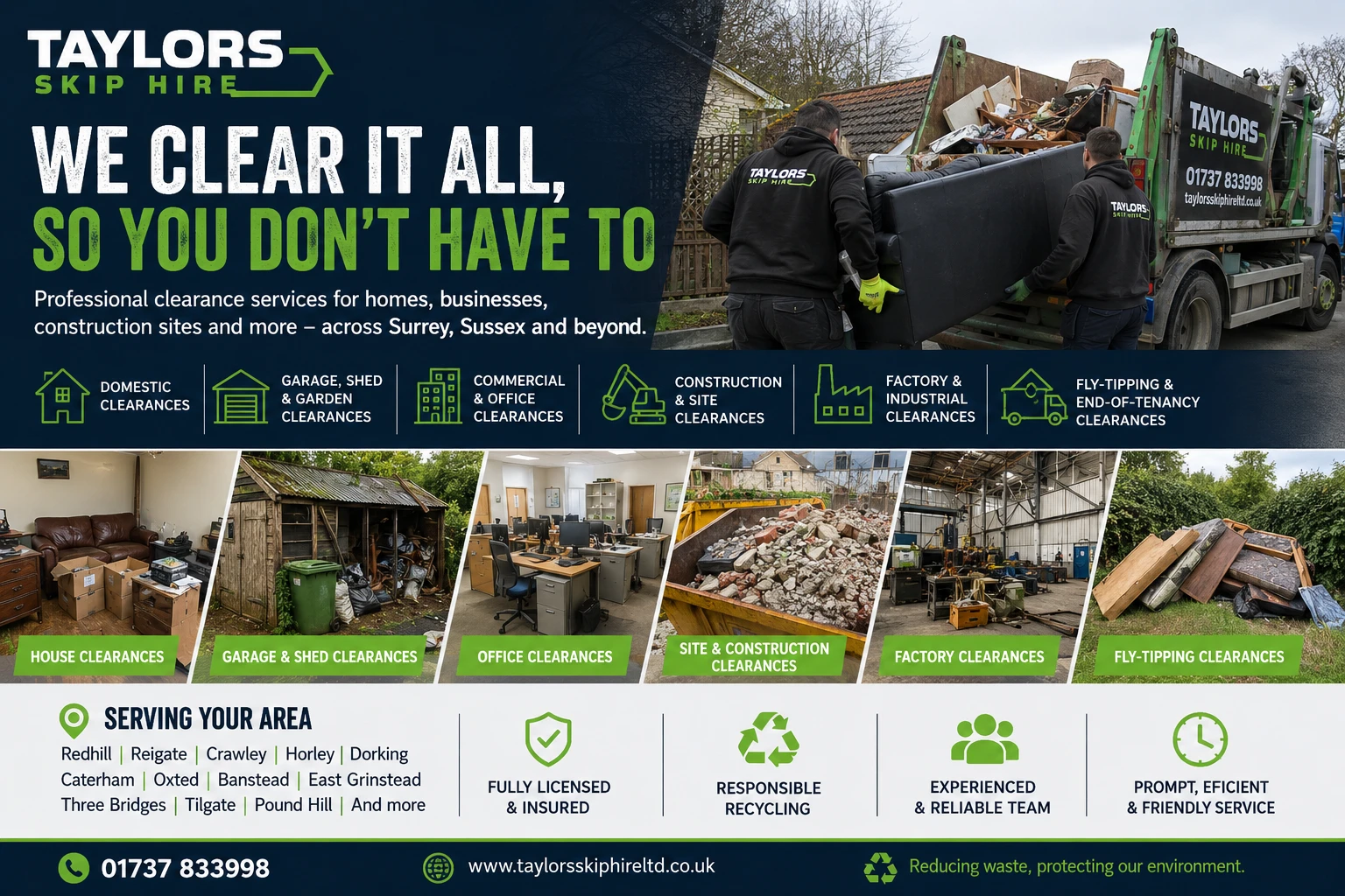 comprehensive site clearances Surrey and Sussex