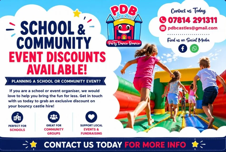 PDB Castle Hire Party Dance Bounce in and around Sandhurst, Cranbrook in Kent