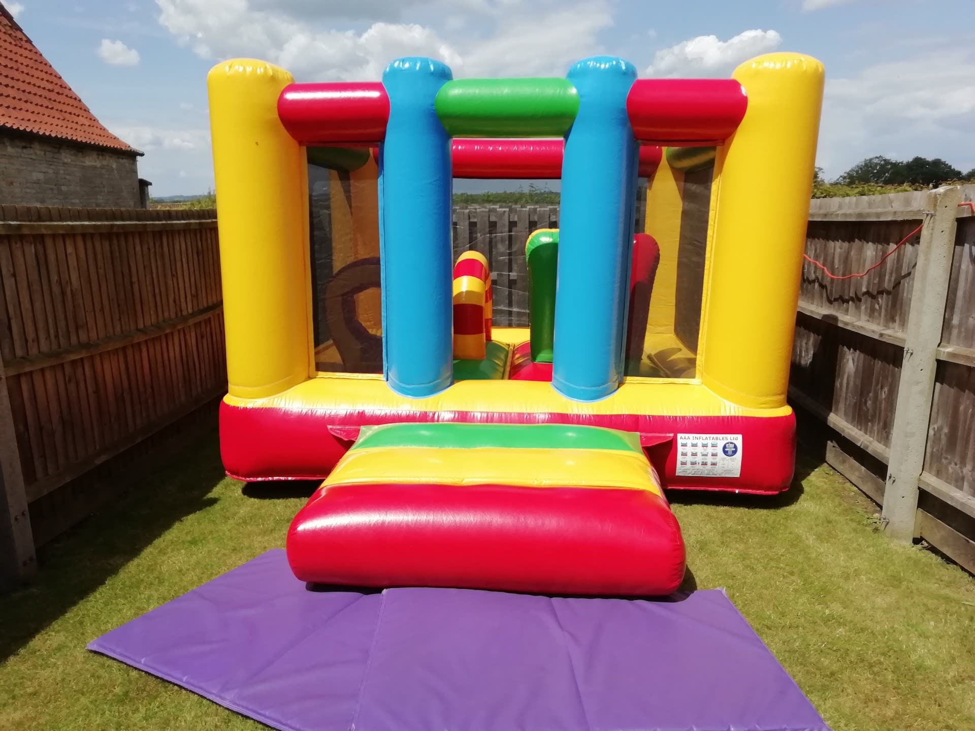 It's Funtime Bouncy Castle Hire In A Garden In Stamford