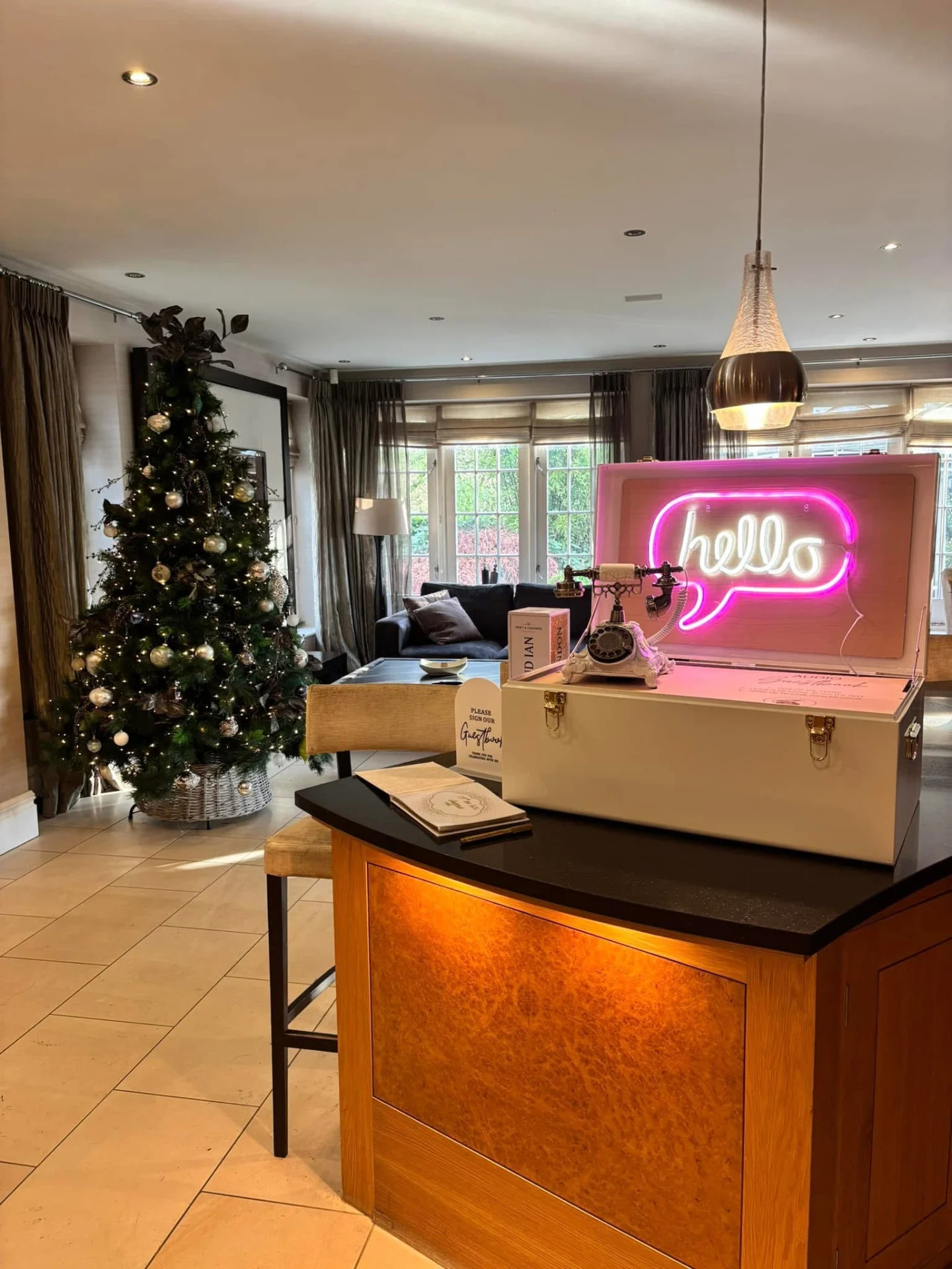 Audio Guestbook at Delamere Manor, Cheshire