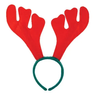 Red Reindeer Antler Headband
