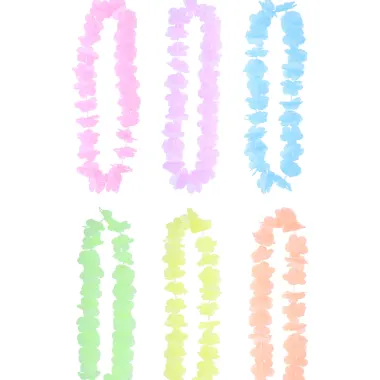 Pastel Assorted Leis Pack Of 12