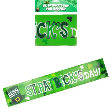 St Patricks Day Foil Banner 2.74m