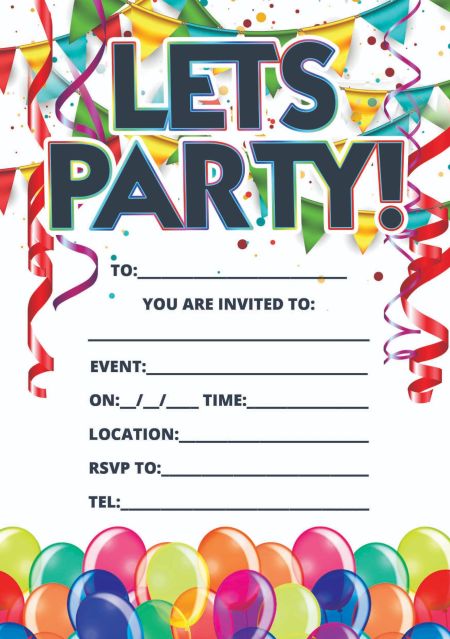 Party Invitations Party Central Entertainments