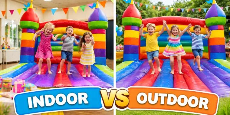 Indoor Vs Outdoor Bouncy Castle Hire In Tameside, What You Need To Know