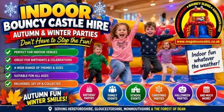 Indoor Bouncy Castle Hire, Why Autumn  Winter Parties Dont Have To Stop The Fun