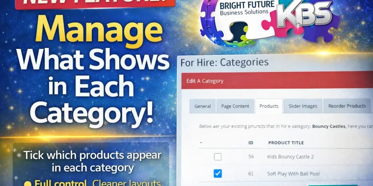 The Ability To Change What Products Appear In A Category, Via The Category Itself