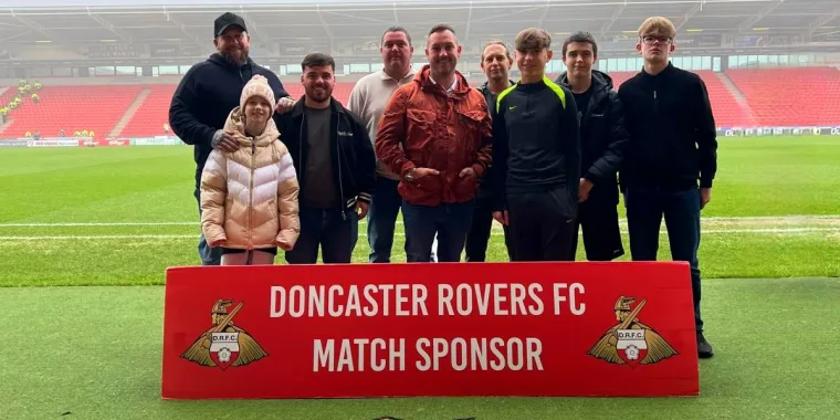 Bespoke Resin And Our Match Sponsor With Doncaster Rovers
