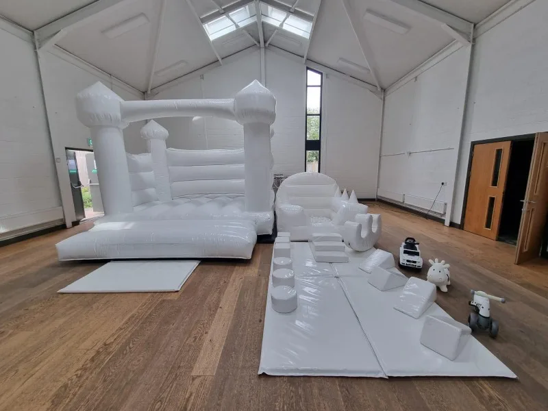 12ft X 12ft White Bouncy Castle And White Soft Play Package - Bounce ...