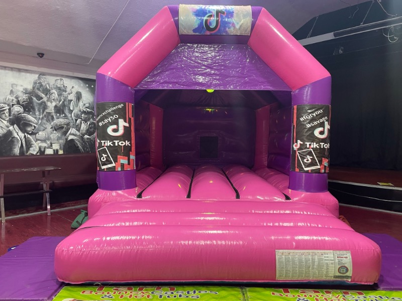 Tik Tok Bouncy Castle Hire Barnsley Tarn Party Hire Bouncy Castle , sun bed  Hire Ball Pool , Mascots, Soft Play Disco Dome Photo Booth Hire Barnsley