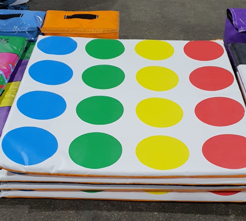 Giant Garden Twister Game Foam Mats 8 Foot X 8 Foot Soft Play and