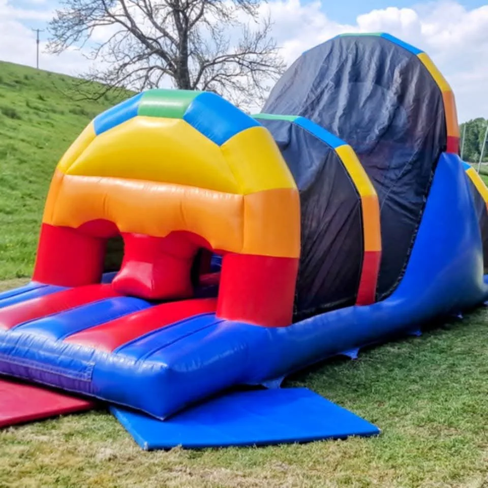 Rainbow 37x12ft Funrun - akrobatz-bouncycastlehire.kbsystems.co.uk