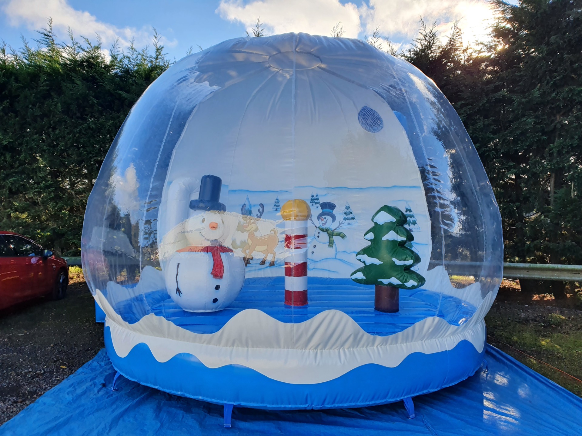 christmas inflatable snow globe