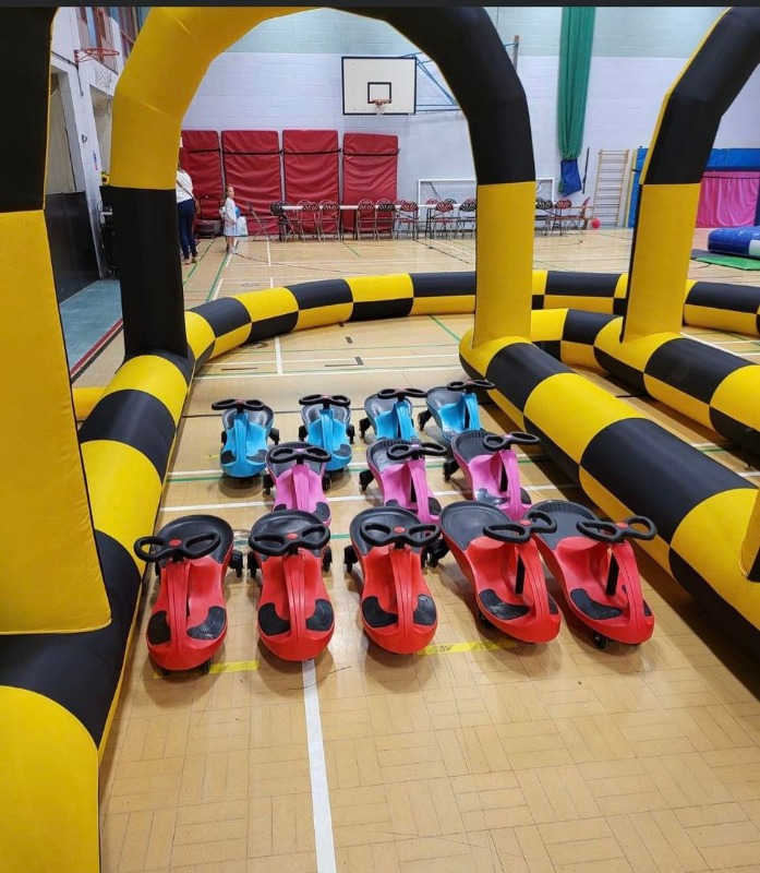 33 Foot Inflatable Race Track And Didi Cars Package J and S