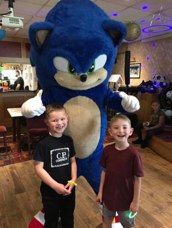 Sonic Mascot Hire Inflatable & Mascot Hire in Bradford, Leeds