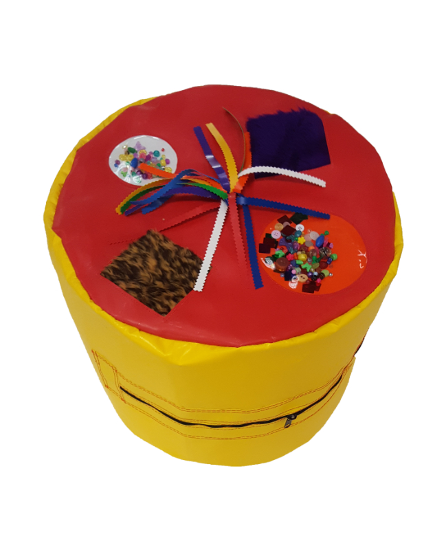 3 Part Set Of Large Sensory Cushion And Two Pouffes Smiles Sensory Play