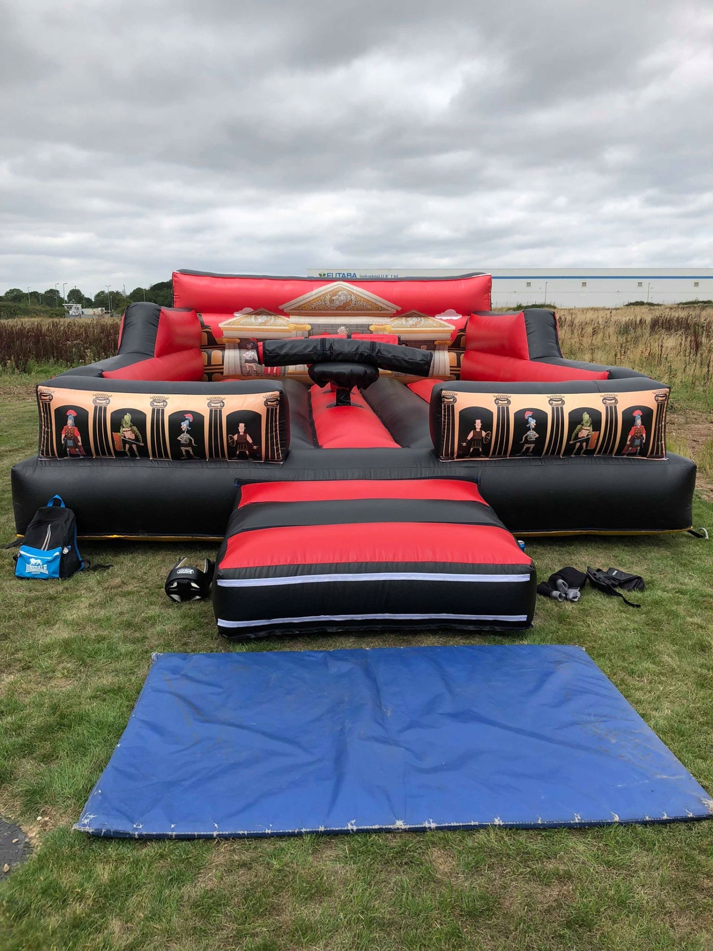 Gladiator Set & Bungee Run Abi's Entertainments Bouncy Castle Hire