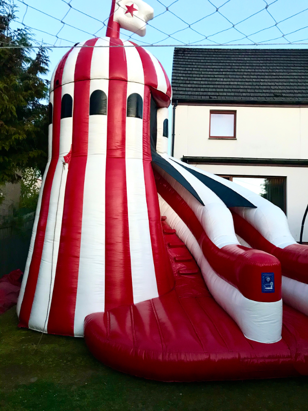 Helter Skelter Slide Bouncy Castle Hire, Barrhead, Glasgow Bounce Up