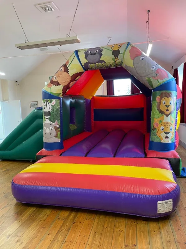 Jungle Theme Castle With Slide - North Devon Events