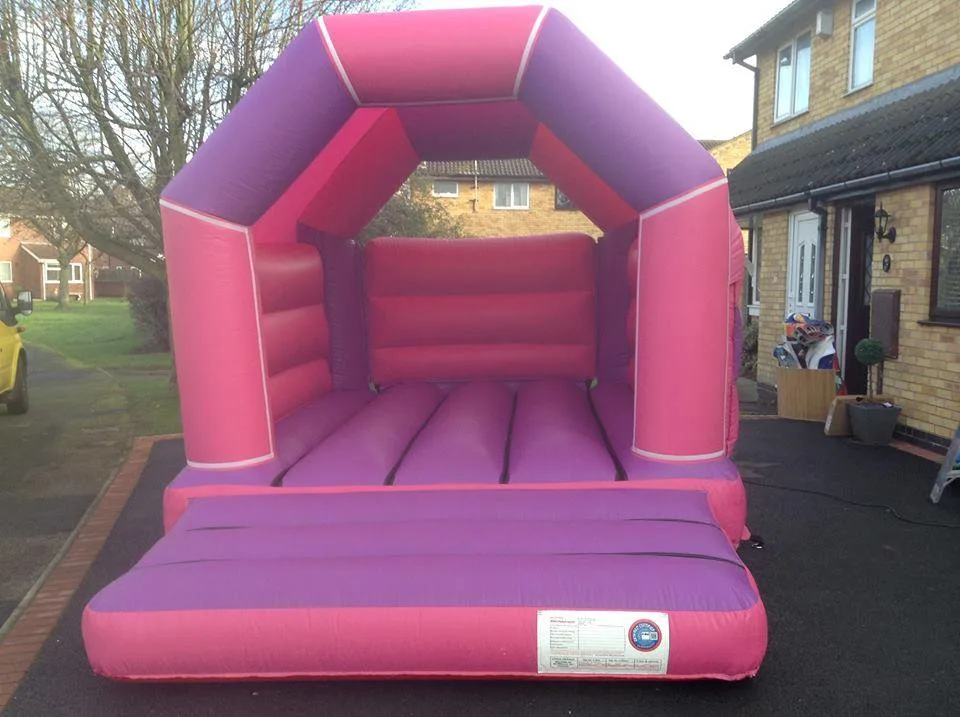 11 X 15 Pink And Purple Castle Leicester Bouncy Castle Hire