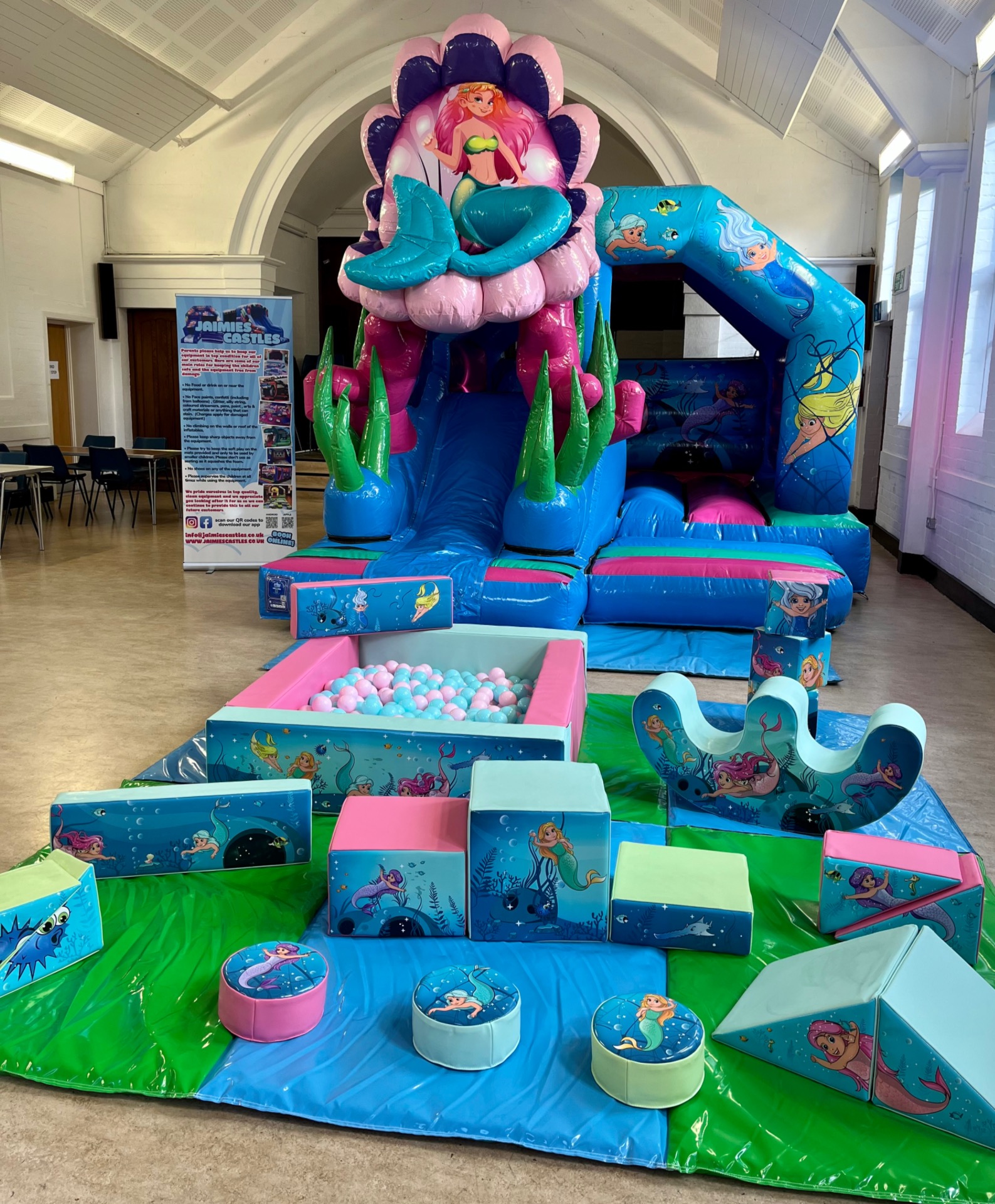 Mermaid Package Jaimies Castles, Bouncy Castle & soft play Hire Surrey