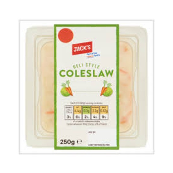 Jack's Deli Style Coleslaw 250g OBW Wholesale