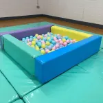 Square Foam Ball Pool 135 X 135 X 30cm - Multi Colour