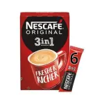 Nescafe 3 In 1 Original Coffee Milk Sugar 6 X 17g (102g)