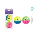 World Of Pets Play Ball Cat Toy With Bell 2pk