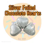 100g Silver Foiled Milk Chocolate Hearts