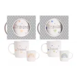 Hugs And Kisses Grandma/grandad 12oz Bone China Mug In Gift Box