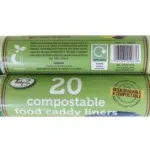 20 Pack Biodegradable And Compostable Food Caddy Bags