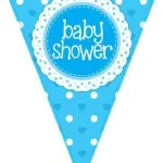 Party Bunting Baby Shower Blue 11 Flags 3.9m