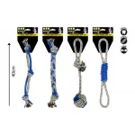 Smart Choice Blue Strong Rope And Rubber Tug Toy