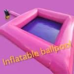 Inflatable Single Rim Ball Pool 7ft X 7ft - Pink And Purple