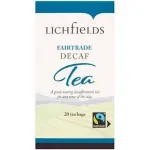 Lichfields Fairtrade 20 Decaf Tea Bags 40g