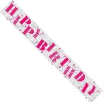 Pink Happy Birthday Female Banner