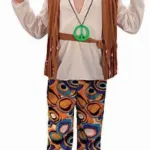 Kids Hippy Shirt (with Waistcoat Trousers Headband And Belt) - Xlarge